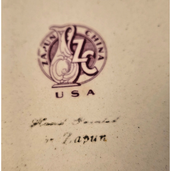 Vintage ZAPUN Porcelain Trinket/Pin Dish USA Hand Painted Magnolia Flowers - Picture 4 of 8